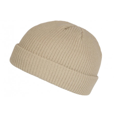 Bonnet Docker Beige en Laine Mode Marin Miki Hiver Tytouan BONNETS Nyls Création