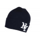 Bonnet New York Bleu et Blanc en Laine Tendance et Chaude Nevy BONNETS Hip Hop Honour