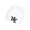 Bonnet NY Blanc et Noir en Laine Tendance et Chaude Nevy