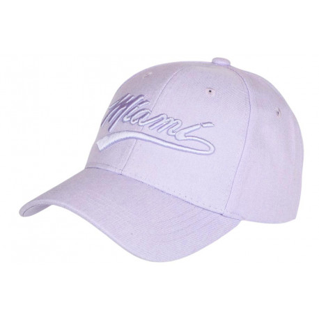 Casquette Miami Violette Pastel Classe et Vintage en Coton Baseball CASQUETTES Nyls Création