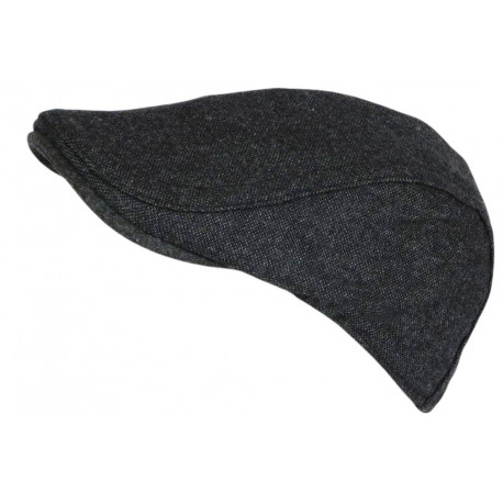 Casquette Beret Noir Chiné en Laine Hipster Taille Réglable Nylney CASQUETTES Nyls Création