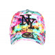 Casquette NY Rose et Verte Palmier Tropical Sunrise Baseball CASQUETTES Hip Hop Honour