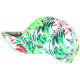 Casquette NY Verte et Blanche Fleurs Exotiques Originale Baseball Bali CASQUETTES Hip Hop Honour