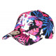 Casquette NY Rose et Noire Fleurs Exotiques Originale Baseball Bali CASQUETTES Hip Hop Honour