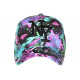 Casquette NY Violette et Turquoise Design Streetwear Jungle Baseball CASQUETTES Hip Hop Honour