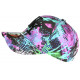 Casquette NY Violette et Turquoise Design Streetwear Jungle Baseball CASQUETTES Hip Hop Honour