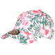 Casquette NY Rose et Blanche Fleurs Tropicales Tendance Baseball Hawai CASQUETTES Hip Hop Honour