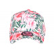 Casquette NY Rose et Blanche Fleurs Tropicales Tendance Baseball Hawai CASQUETTES Hip Hop Honour