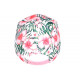 Casquette NY Rose et Blanche Fleurs Tropicales Tendance Baseball Hawai CASQUETTES Hip Hop Honour