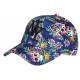 Casquette Tête de Mort Bleue Verte tropicale NY Baseball Skull CASQUETTES Hip Hop Honour