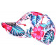 Casquette NY Rose et Bleue Fleurs Tropicales Fashion Baseball Hawai CASQUETTES Hip Hop Honour