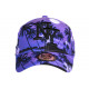 Casquette NY Violette Palmiers Noirs Tropicale Fashion Baseball Copaka CASQUETTES Hip Hop Honour