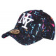 Casquette NY Noire et Bleue Design Cosmos Streetwear Baseball Galaxy CASQUETTES Hip Hop Honour