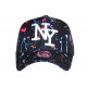 Casquette NY Noire et Bleue Design Cosmos Streetwear Baseball Galaxy CASQUETTES Hip Hop Honour