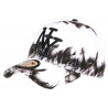 Casquette Enfant Blanche et Noire Streetwear Fire NY Baseball de 7 a 11 ans