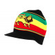 Bonnet Casquette Rasta Noir Lion de Juda Jamaïque BONNETS Nyls Création