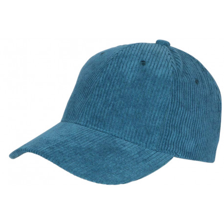 Casquette Velours Bleu Petrole Cotele Tendance Baseball Sneyson CASQUETTES Nyls Création