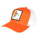 Casquette Filet Orange Perroquet Patch Tropic Fashion Papaye CASQUETTES Nyls Création