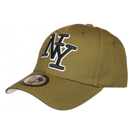 Casquette NY Vert Kaki et Noire Classe Visiere Baseball Broadwyx CASQUETTES Hip Hop Honour