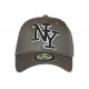 Casquette NY Grise et Noire Classe Visiere Baseball Broadwyx CASQUETTES Hip Hop Honour