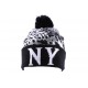 Bonnet NY Noir et Leopard Gris ANCIENNES COLLECTIONS divers