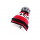 Bonnet NY Rouge, Blanc et Noir avec pompon ANCIENNES COLLECTIONS divers