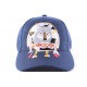 Casquette Biker Bleu avec dessin de Loup ANCIENNES COLLECTIONS divers