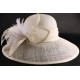 Chapeau de Mariée Elna en Sisal Ecru ANCIENNES COLLECTIONS divers