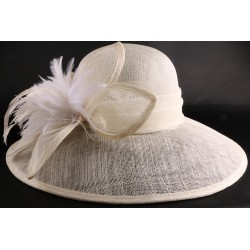 Chapeau de Mariée Elna en Sisal Ecru ANCIENNES COLLECTIONS divers