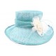 Chapeau Cérémonie Cyrille en sisal Turquoise ANCIENNES COLLECTIONS divers