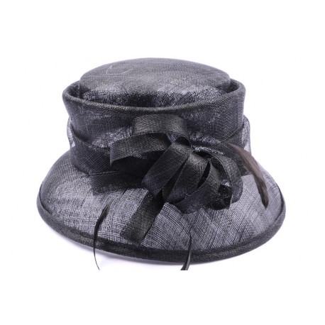 Chapeau Cérémonie Daphné en sisal Noir ANCIENNES COLLECTIONS divers