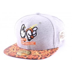 Casquette Snapback JBB Couture Grise et Léopard Party ANCIENNES COLLECTIONS divers