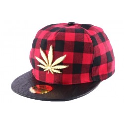 Snapback JBB Couture Carreaux Rouge et Noir ANCIENNES COLLECTIONS divers