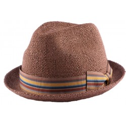 Chapeau Drake en paille Toyo Marron ANCIENNES COLLECTIONS divers