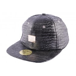 Snapback JBB Couture Noir Façon Lezard ANCIENNES COLLECTIONS divers