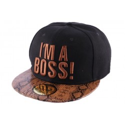 Snapback JBB Couture i'm a Boss noir et marron ANCIENNES COLLECTIONS divers