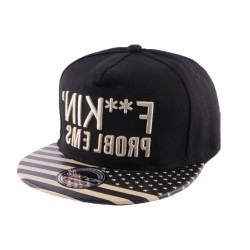 Snapback F** problem noire visière US ANCIENNES COLLECTIONS divers