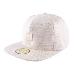 Snapback JBB Couture blanche façon Croco ANCIENNES COLLECTIONS divers