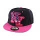 Snapback NY Noire et visière Rose ANCIENNES COLLECTIONS divers