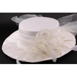 Chapeau mariage Canotier Eliane Ivoire ANCIENNES COLLECTIONS divers