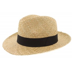 Chapeau paille Herman Headwear naturel et noir ANCIENNES COLLECTIONS divers