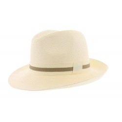 Chapeau paille mottled Herman Headwear Ecru ANCIENNES COLLECTIONS divers