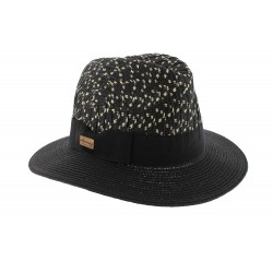 Chapeau de paille Kana Noir Herman Headwear ANCIENNES COLLECTIONS divers