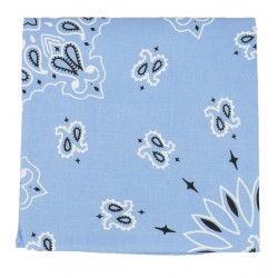 Carré Imprimé Bandana Bleu Ciel ANCIENNES COLLECTIONS divers