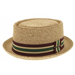 Chapeau de paille Luis naturel vert ANCIENNES COLLECTIONS divers