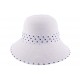 Chapeau paille Vulcano en mottled blanche pois noir ANCIENNES COLLECTIONS divers