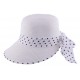 Chapeau paille Vulcano en mottled blanche pois noir ANCIENNES COLLECTIONS divers