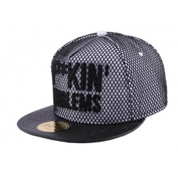 Snapback JBB Couture Problem blanche filet noir ANCIENNES COLLECTIONS divers