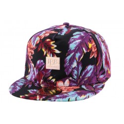 Snapback JBB Couture Florale Noir et Violet ANCIENNES COLLECTIONS divers