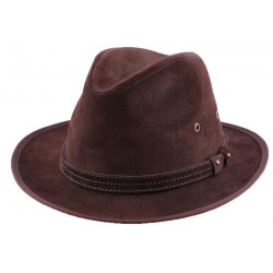 Chapeau Cuir Outback marron ANCIENNES COLLECTIONS divers